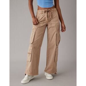 NWT AE HIGH-WAISTED CONVERTIBLE BAGGY CARGO JOGGER size 000